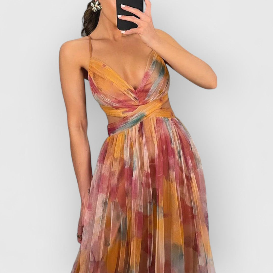 Sylvia™ – Draped Cut-Out Maxi Dress