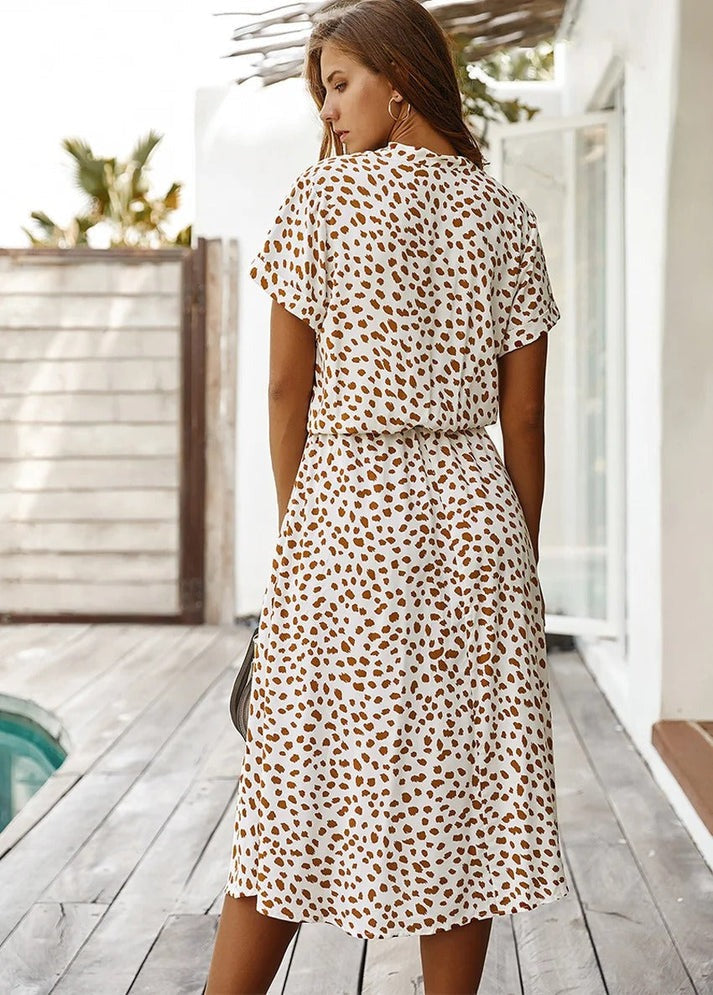Sylvia™ – Printed Button-Up Midi Dress