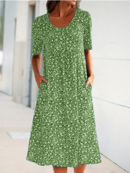 Sylvia™– Floral Pocket Midi Dress