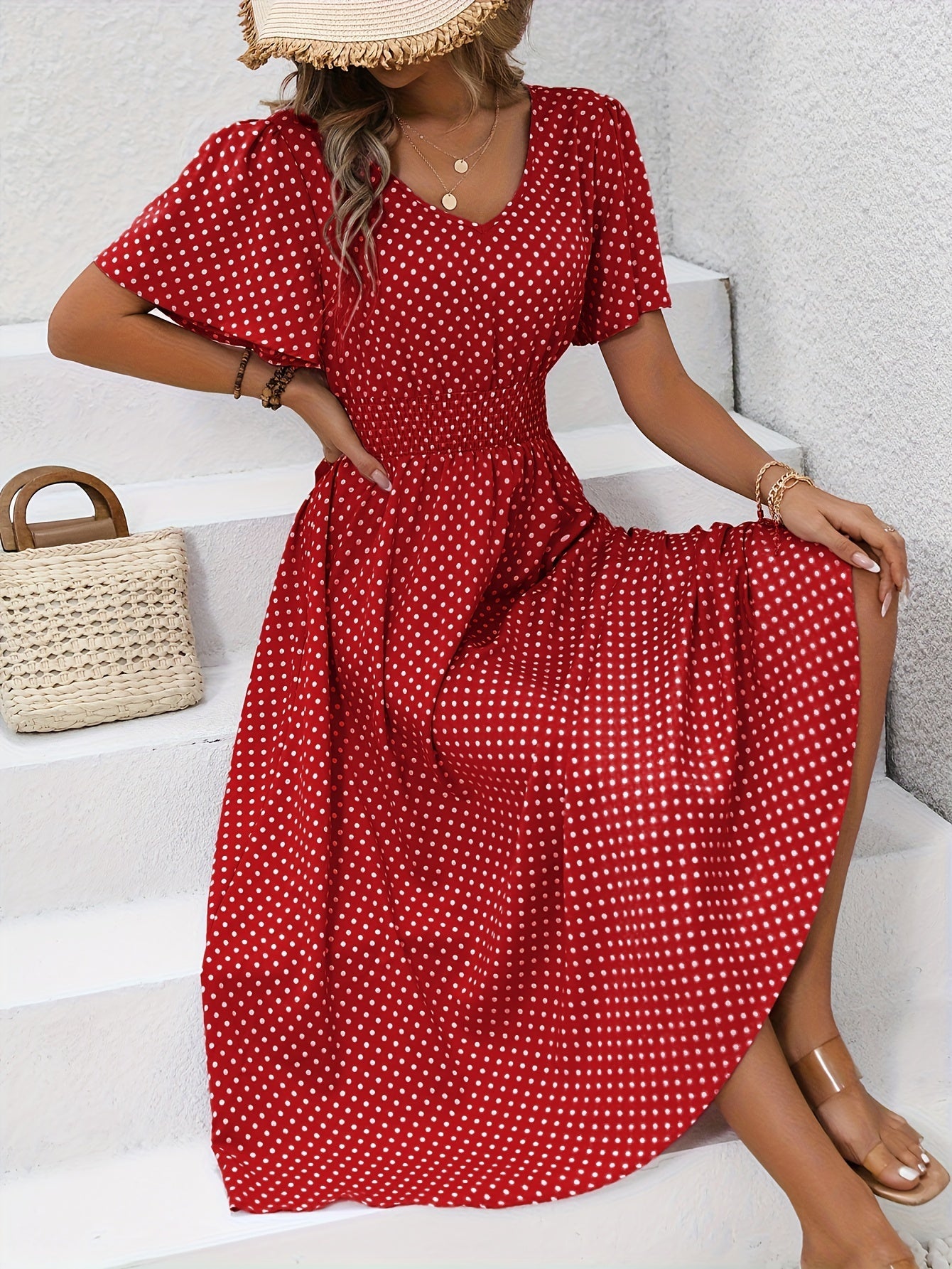 Sylvia™ – Polka Dotti Midi Dress