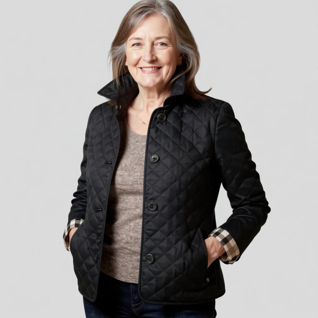 Sylvia™ | Quilted Jacket with Turned-Down Collar