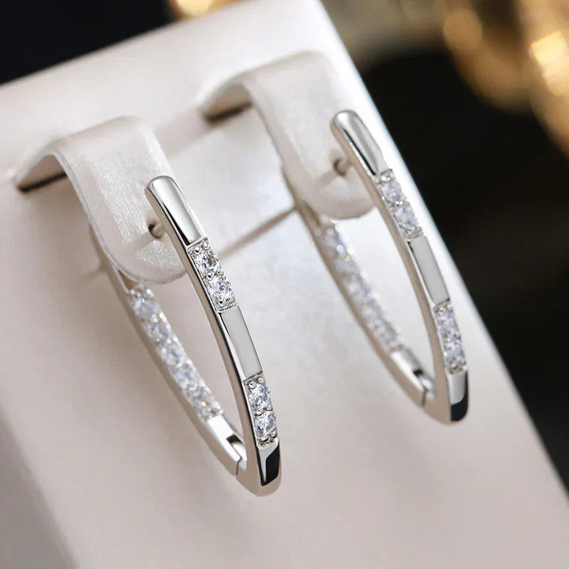 Sylvia™ - Elegant Zirconia Earrings in Gold