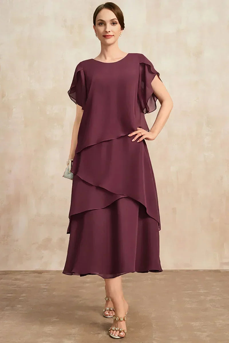 Sylvia™ – Layered Midi Occasion Dress