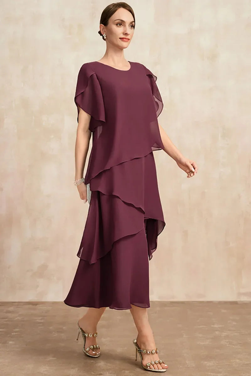 Sylvia™ – Layered Midi Occasion Dress