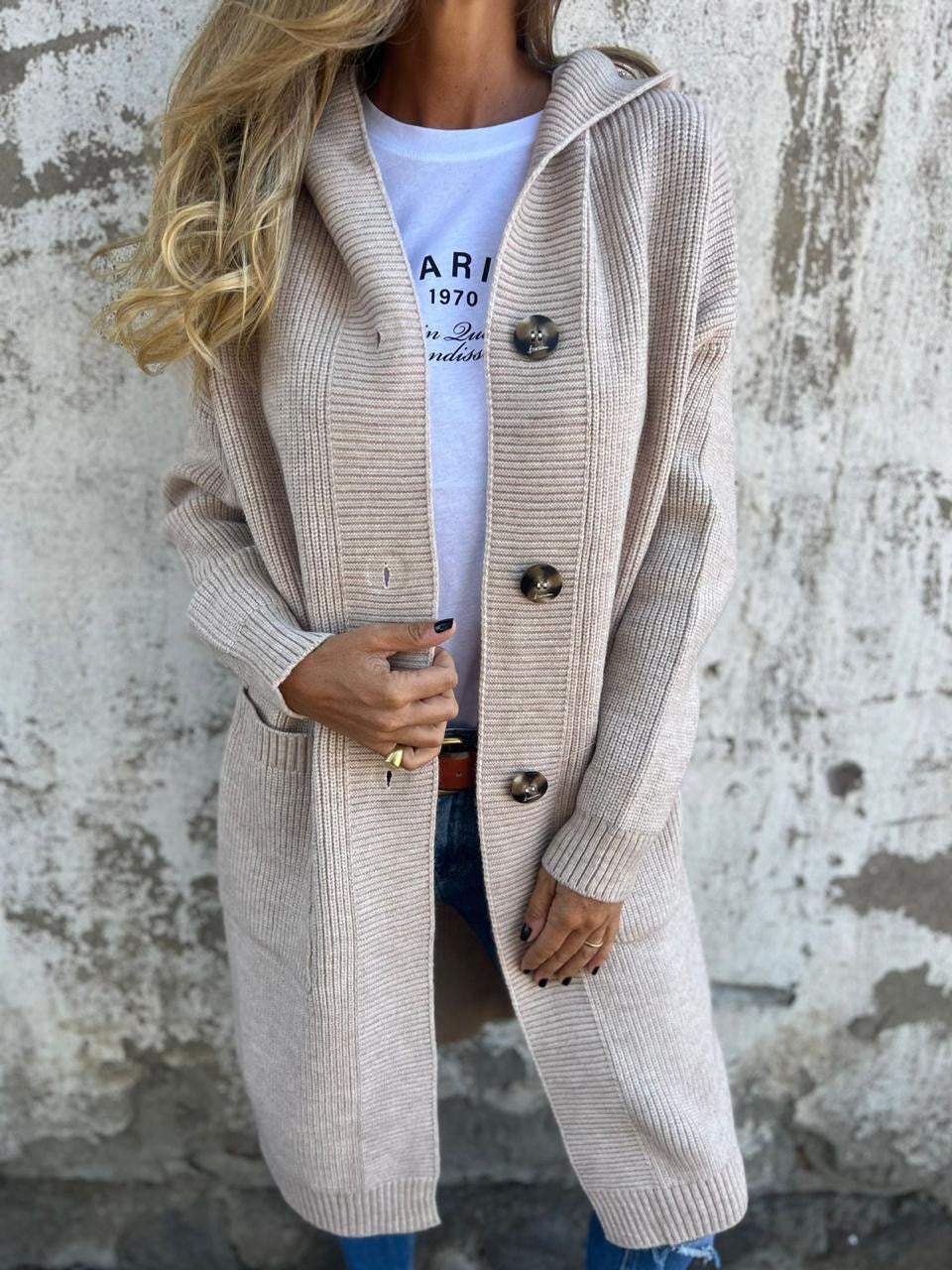 Sylvia™ | Long Buttoned Cardigan