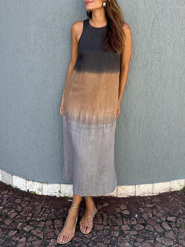 Sylvia™  – Sleeveless Ombre Midi Dress