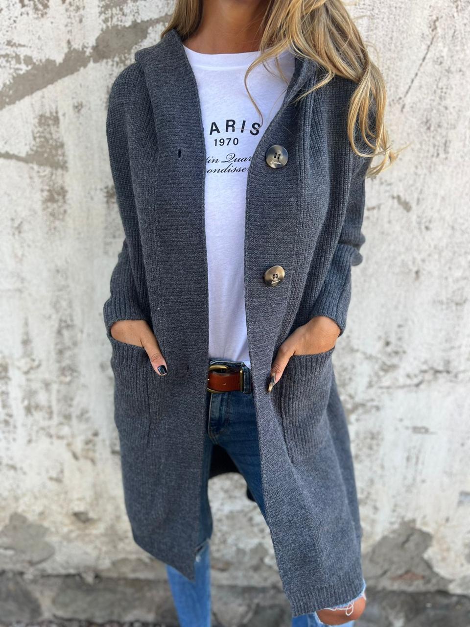 Sylvia™ | Long Buttoned Cardigan