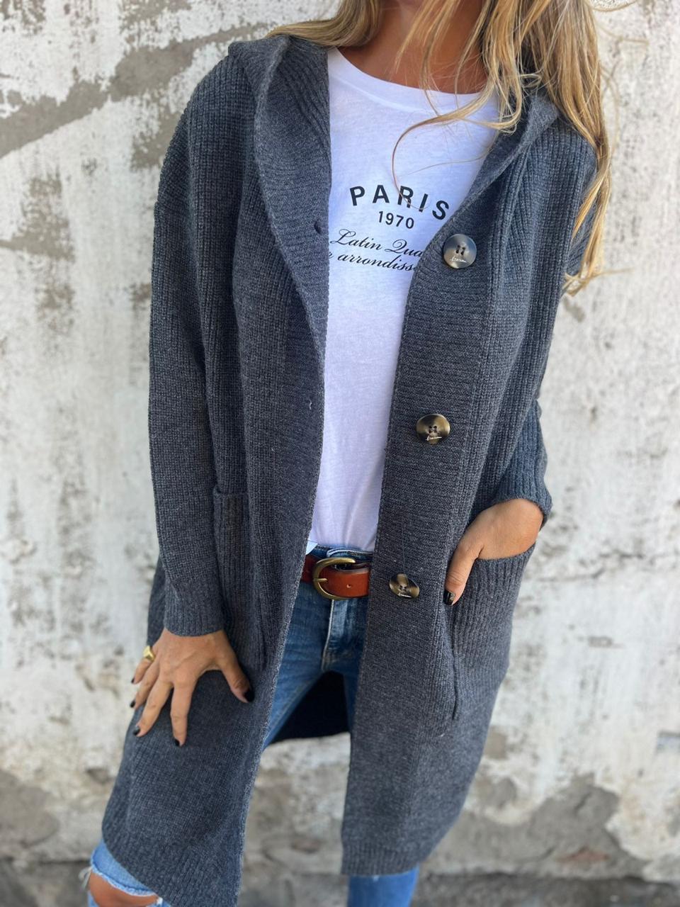 Sylvia™ | Long Buttoned Cardigan