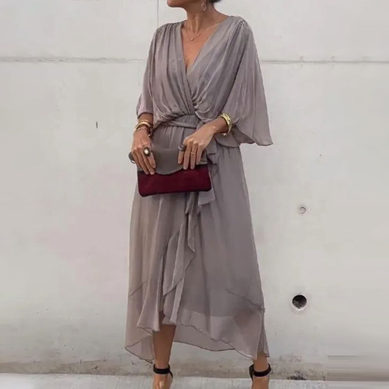Sylvia™ – Elegant V-Neck Dress