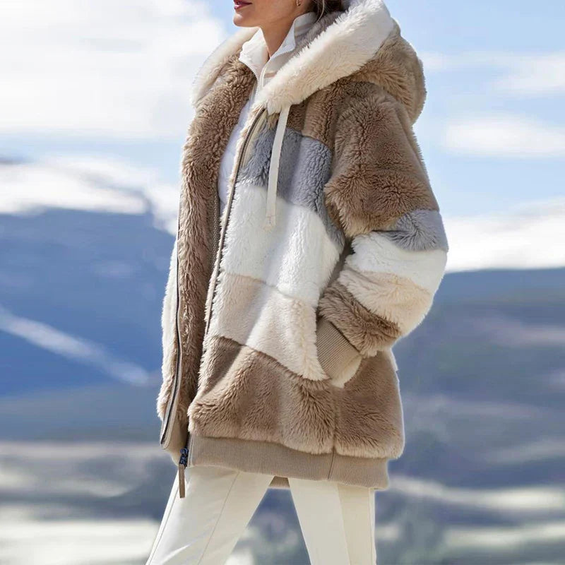 Sylvia™ - Women's Winter Jacket with Hood and Zipper