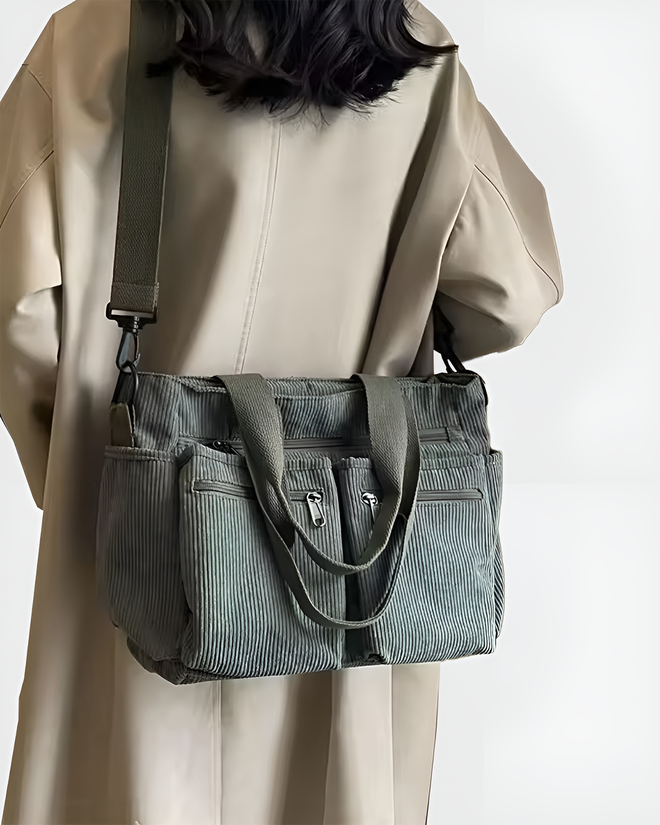 Sylvia™ – Corduroy Utility Tote Bag