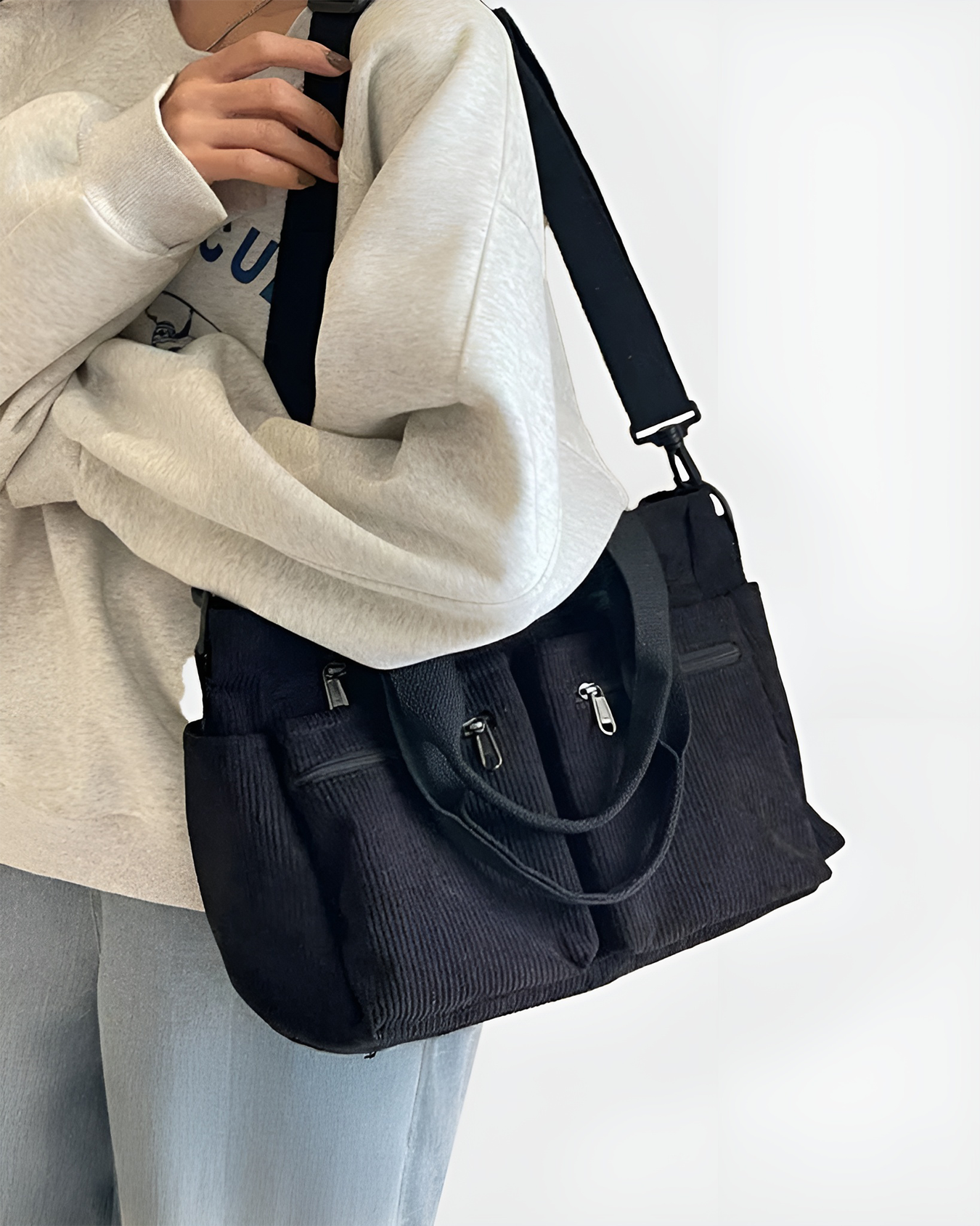 Sylvia™ – Corduroy Utility Tote Bag
